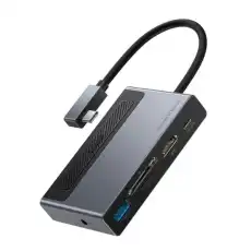 Концентратор Baseus Magic Multifunctional Type-C to USB 3.0+HDMI+microSD/SD+ jack 3.5 мм+TypeC PD се CAHUB-DA0G