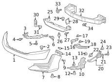 UP BEAM R,FR BUMP 71140TRTA01 HONDA