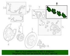 Тормозные колодки дисковые HONDA 43022TJBA04