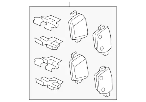 T2R61945 BRAKE PAD AXLE SET JAGUAR