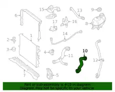 Upper Hose !Right \20>23 MB E 350 2.0L L4 238 501 90 00 64
