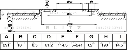 Тормозной диск BLITZ BS0560