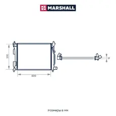 Радиатор системы охлаждения двигателя MARSHALL M4991018