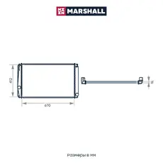 Радиатор системы охлаждения двигателя MARSHALL M4991038