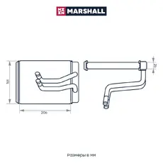 Радиатор отопителя MARSHALL M4991107