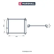 Радиатор системы охлаждения двигателя MARSHALL M4991029