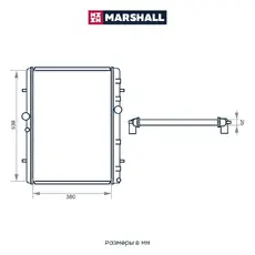 Радиатор системы охлаждения двигателя MARSHALL M4991005