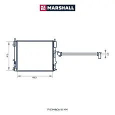 Радиатор системы охлаждения двигателя MARSHALL M4991013