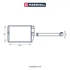 Радиатор печки MARSHALL M4991112