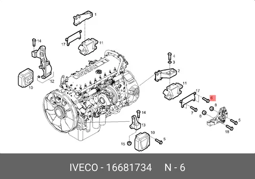 болт! M14x130 \Iveco 16681734