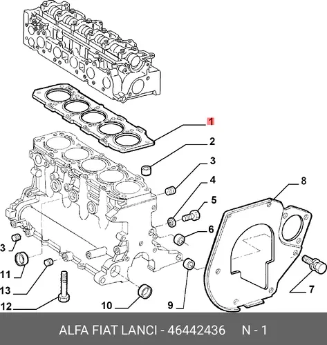 Прокладка ГБЦ LANCIA 46442436