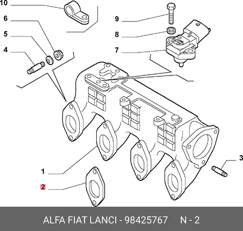 Прокладка коллектора LANCIA 98425767
