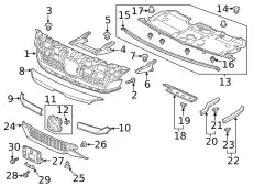 Решетка радиатора HONDA 71110TRWA50