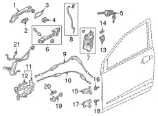 Ручка двери HONDA 72187TLCA11