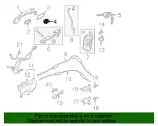 Ручка двери HONDA 72187TLAA11ZF