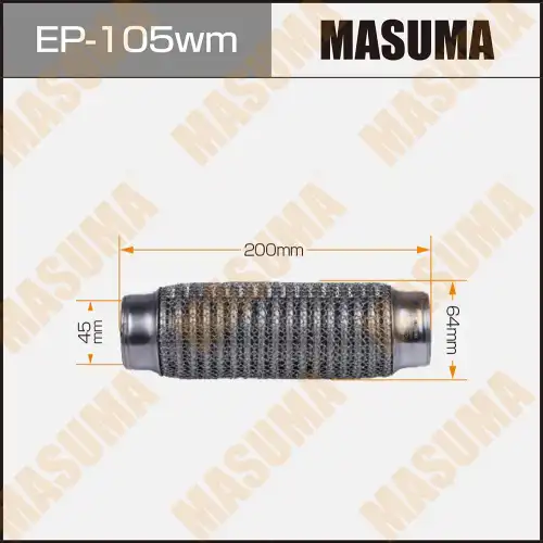 Гофра глушителя MASUMA EP105WM L= d=