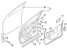 Уплотнитель двери NISSAN 808389FV0C