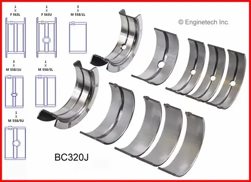 Main Bearing Set BC320J ENGINETECH