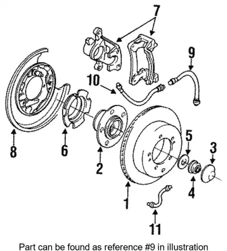 шланг тормозной задн. Mits MR129755 MITSUBISHI