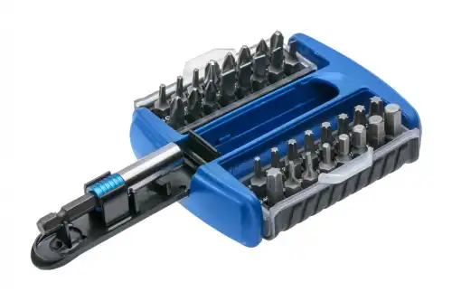 Набор бит с битодержателем 1/4, SL, PH, PZ, HEX, Torx, 33 шт. HOEGERT HT1S402