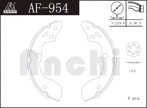 Тормозные колодки дисковые ANCHI AF954