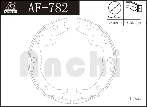 Тормозные колодки дисковые ANCHI AF782