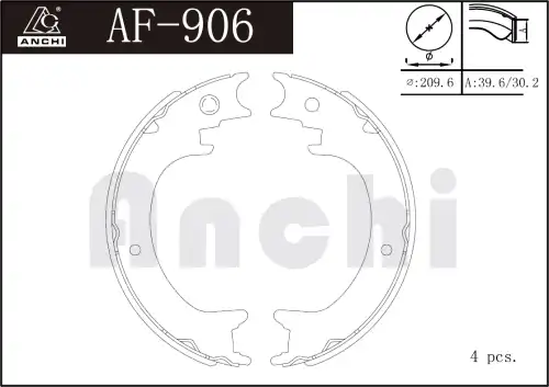 Тормозные колодки ручника ANCHI AF906