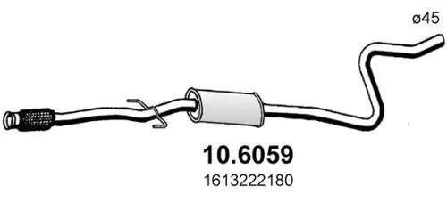 Резонатор PSA C3 (A51) 1.4 10.6059 ASSO