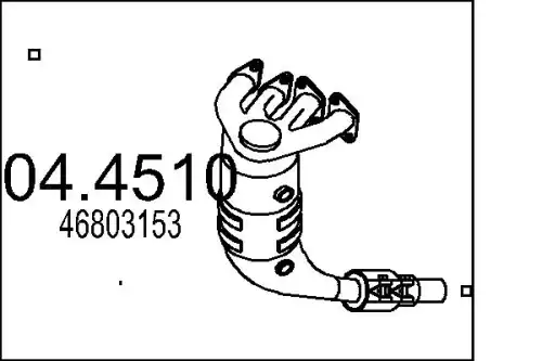 Катализатор ! \FIAT PANDA 1.2 (03>) 04.4510 MTS