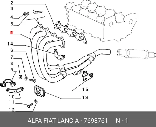 Коллектор выпускной ALFA ROMEO 7698761