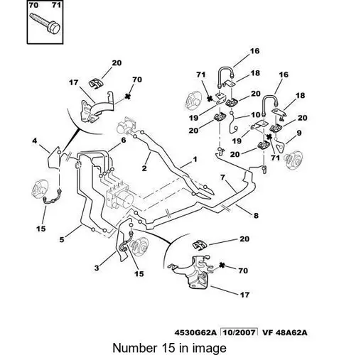 ТОРМ.ШЛАНГ ЗАД. AV LONG 483 4806 85 PSA