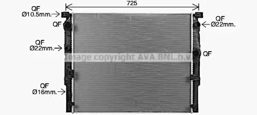 Радиатор кондиционера (конденсатор) AVA BW2620