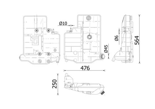 surge tank and components CRT 37 000S MAHLE