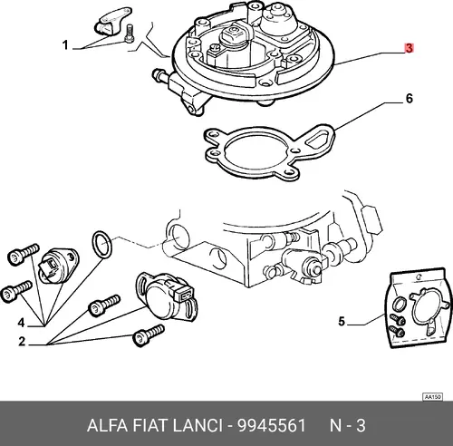 Форсунка 9945561 ALFA ROMEO