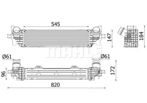 Интеркулер MAHLE CI 660 000P