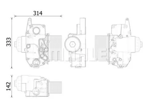 Oil cooler CLC 307 000S MAHLE