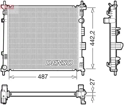 Радиатор системы охлаждения двигателя DENSO DRM46070