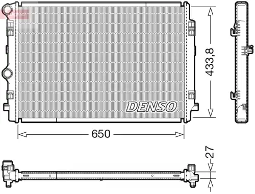 Радиатор системы охлаждения двигателя DENSO DRM02044