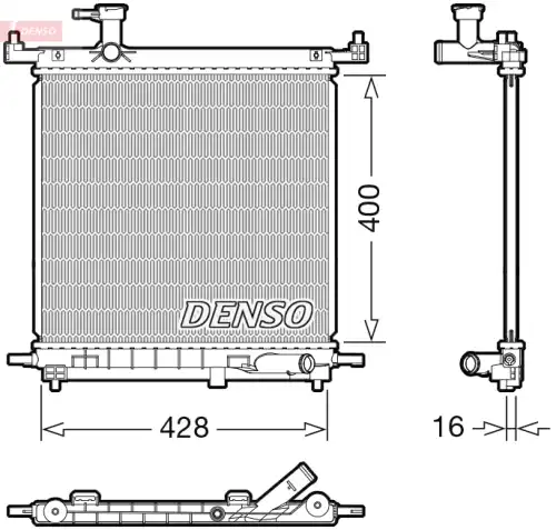 Радиатор системы охлаждения двигателя DENSO DRM46072