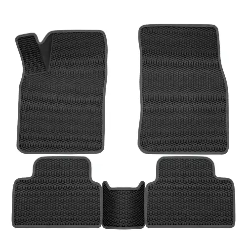 Коврики в салон REZKON 9225020202 Nissan Qashqai 2014-н.в. 4 шт., серый черный