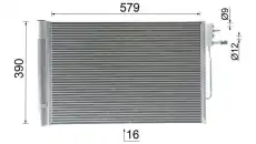 Condenser AC 955 000P MAHLE