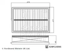Air filter element ADBP220066 BLUE PRINT
