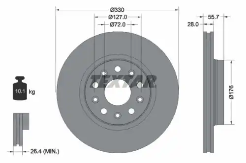 Brake Disc 92339303 TEXTAR