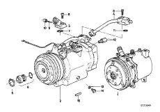 Замена компрессора кондиционера !R134A \BMW 3' E30, 5' E28, E34, 6' E24, 7' E23, E32 64 52 8 385 712