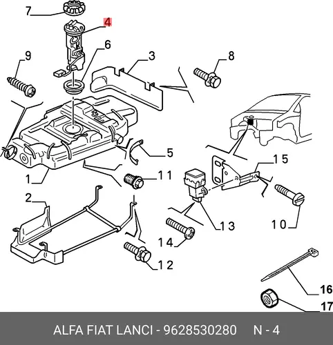 Элемент системы питания 9628530280 ALFA ROMEO