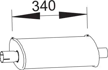 глушитель средняя часть Ren 64388 DINEX
