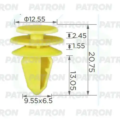 P37-2385 Клипса пластмассовая PATRON