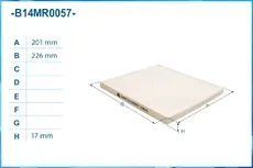 Салонный фильтр CWORKS B14MR0057