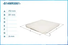 Салонный фильтр CWORKS B14MR0061