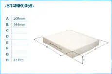 Салонный фильтр CWORKS B14MR0059